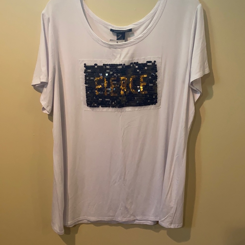 Plus size white Fierce tee shirt - never worn